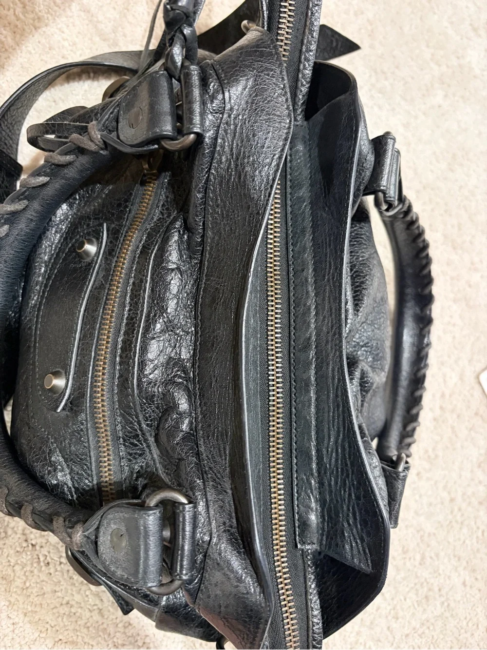 Balenciaga Agneau Classic Hardware Town Bag Black 2012